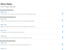 Tablet Screenshot of dirtyhaiku.com